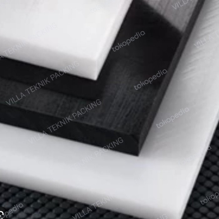 Nylon PE Sheet 2mm x 40cm x 60cm / Nylon PE Lembaran / putih -hitam