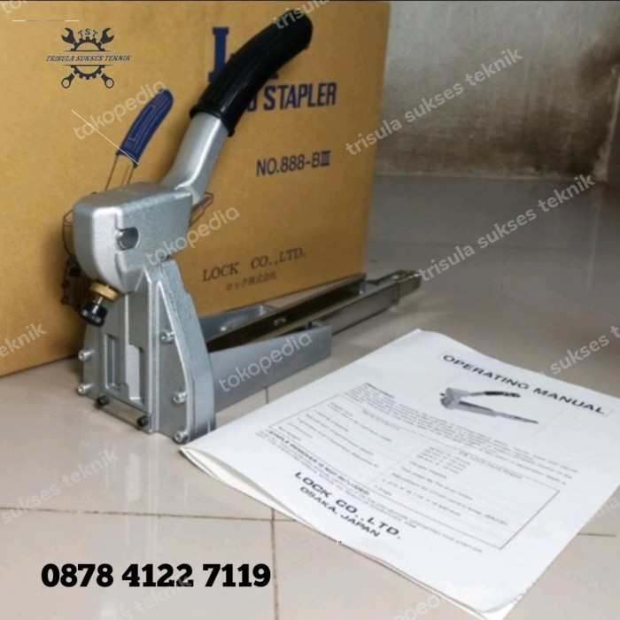 

Lock Hand Stapler 19mm Ori JEPANG Alat Staples Karton Kardus