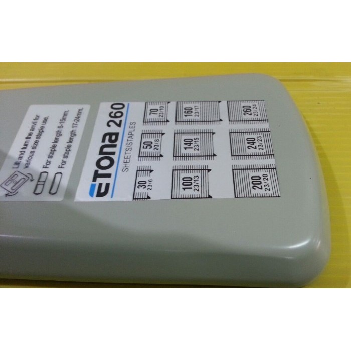 

Jual- Stapler Jilid Heavy Duty Etona 260 alat staples jilid 260 lembar