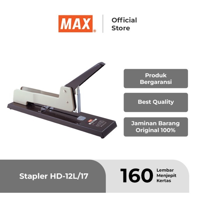 

Kualitas Terjamin Max Stapler Hd-12L/17 Heavy Duty / Stapler Meja Ready