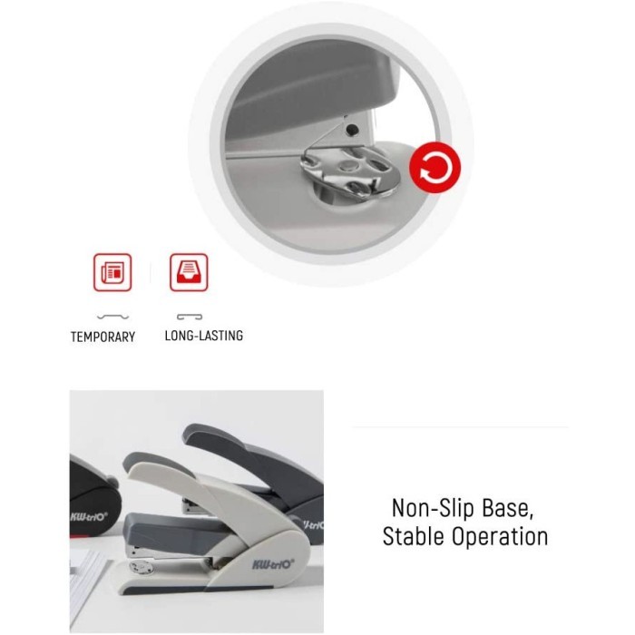 

[ Ready Stock] Stapler Effortless Tanpa Tenaga Kw-Trio 5012 Bonus Isi,