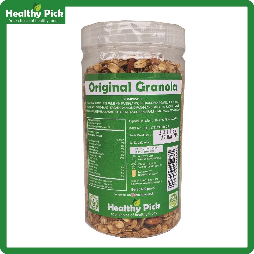 

Granola Original Roasted Premium Crunchy 450 gr I3B39