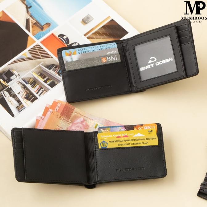 Dompet Lipat Remaja Cowok Planet Ocean Warna Hitam Original - PO18 Terlaris