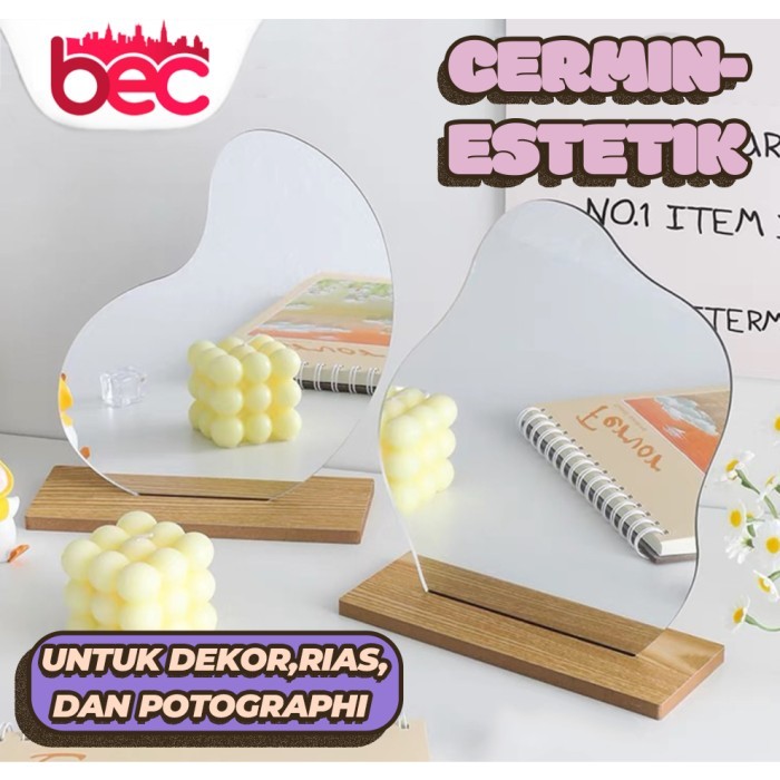 [BEC] Cermin Aesthetic Mirror Kaca Unik Cermin Meja Rias / Cermin Dinding Aesthetic Mirror Wall 4