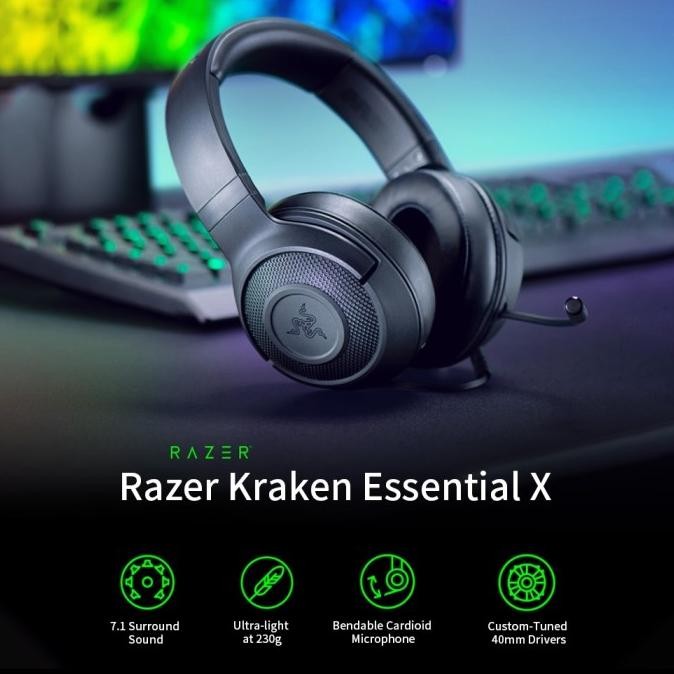 Razer Kraken X KrakenX Headphone Gaming Multi Platform Wired Headset Terlaris