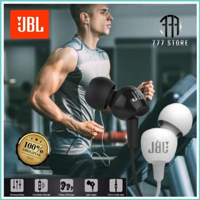 JBL C100Si I C200SI HEADSET ORIGINAL 100% IN EAR EARPHONE GANDFREE HEADPHONE BASS MIC Terlaris