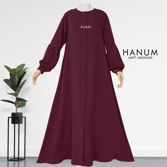 HANUM ABAYA ALHAURAA PREMIUM GAMIS SYAR'I MUSLIMAH DENGAN 8 PILIHAN WARNA KS