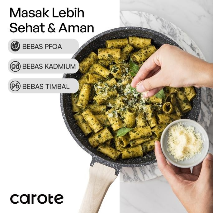 Carote Ew Wajan Penggorengan Anti Lengket (Frypan) Batu Granit