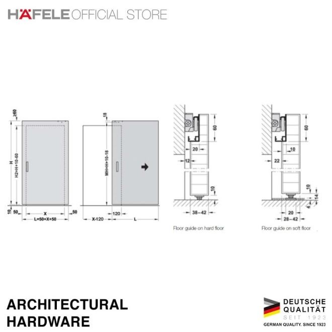 Slido Sliding Door Design 80-M - Rel Geser Pintu Kayu