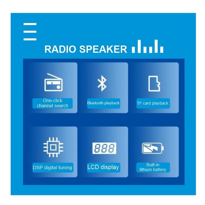 Digital Radio SW FM AM digital bluetooth speaker micro sd card playback - elderly radio - sw radio