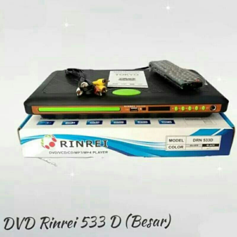 PROMO rinrei DRN-533D DVD Player - Hijau Baca Semua kaset DVD