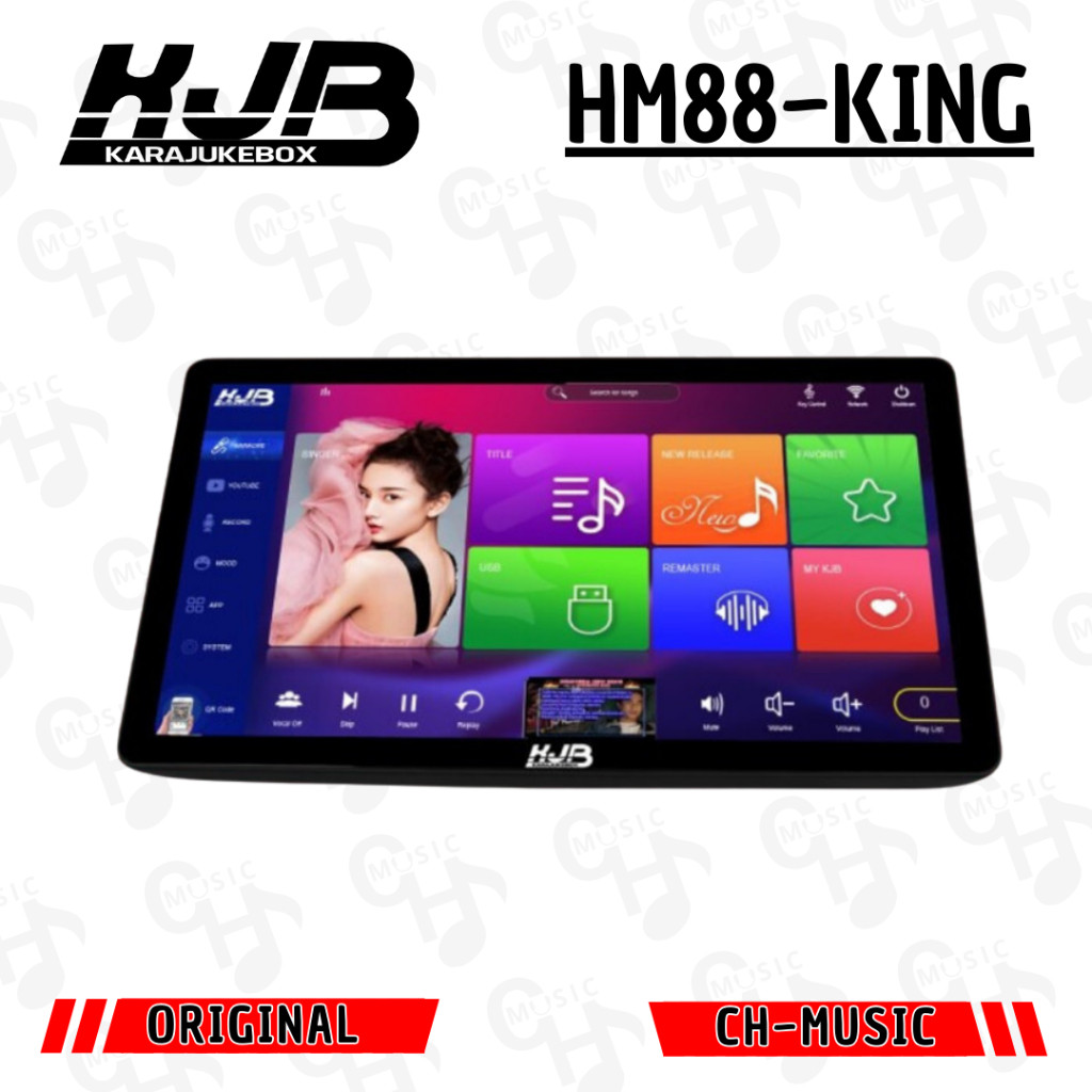 Player Karaoke KJB HM88 K1NG KING Touchscreen Karaoke Player With Speaker & Wireless Microphone
