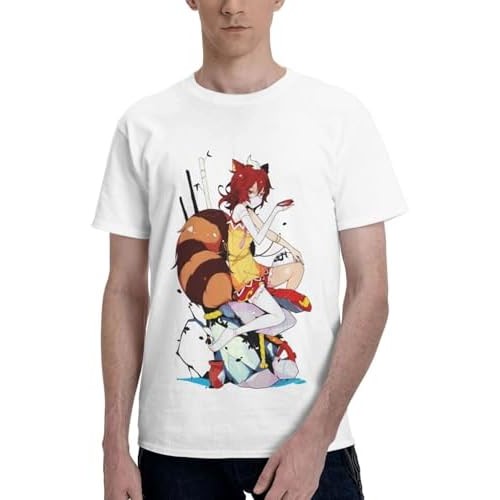 Anime Touhou Anime Project T Shirt Pria Musim Panas Kasual Tee Klasik Leher Bulat Lengan Pendek Atas
