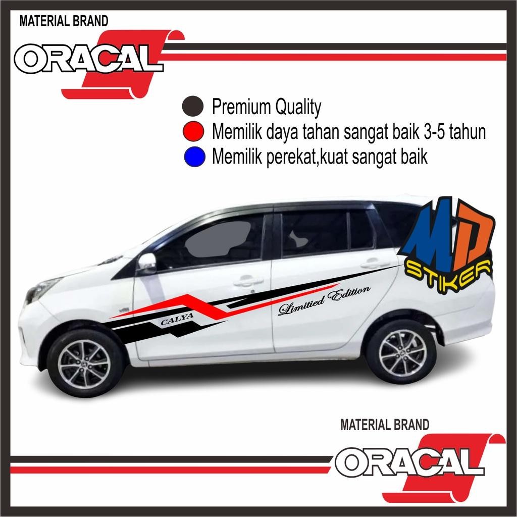 Stiker Mobil Calya Putih Terbaru Lis Aksesoris Sigra Hitam Keren Minimalis