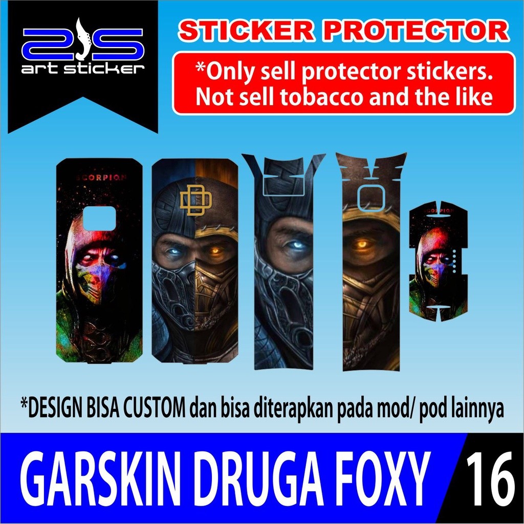 

*PromoTerjangkau* Druga Foxy Shogun Mortal Combat Garskin Wrap Stiker Premium / X Casing Case COD