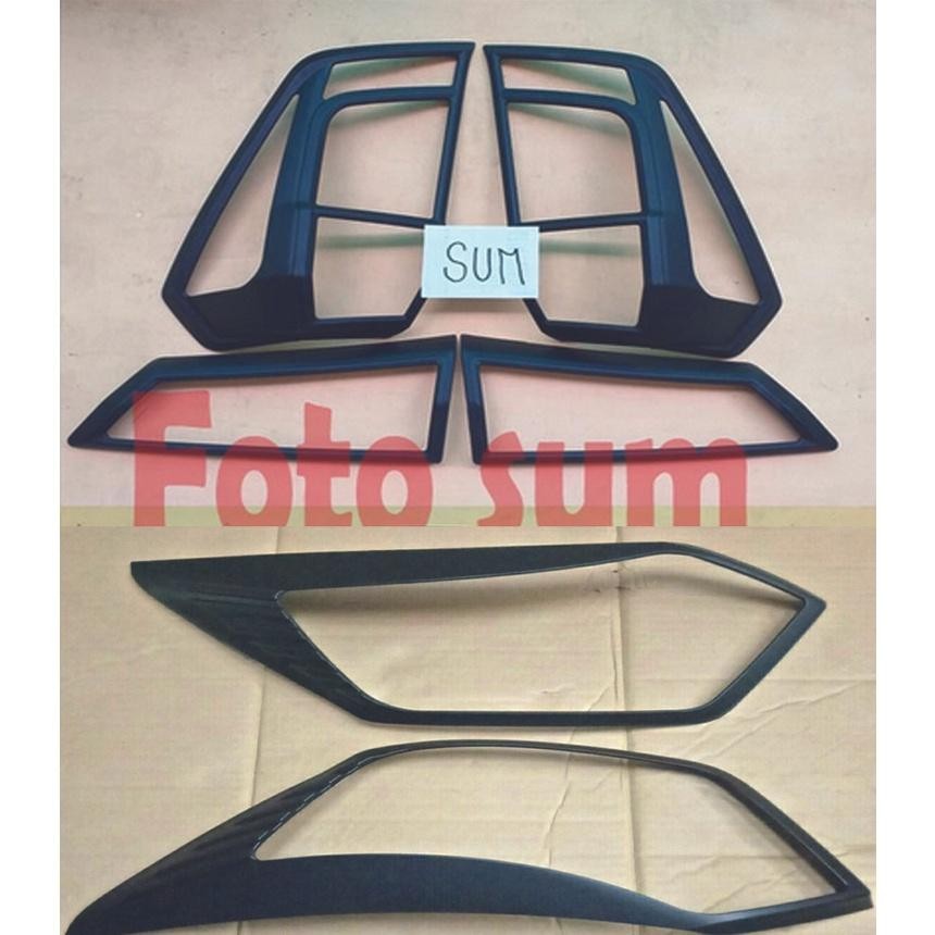 Aksesoris Garnish Depan Dan Belakang Mobil Toyota Calya Dan Daihatsu Sigra 2020 Sampai 2022 Hitam
