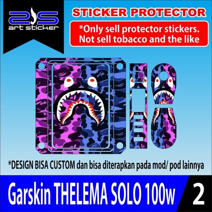 

*PromoTerjangkau* Thelema Solo 100w Justvape Garskin Wrap Stiker Premium / X Casing Case COD