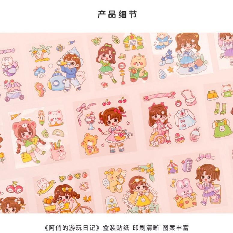 

COD Stiker AQIAO Play Diary 100 Lembar Sticker Lucu Murah Grosir am-45