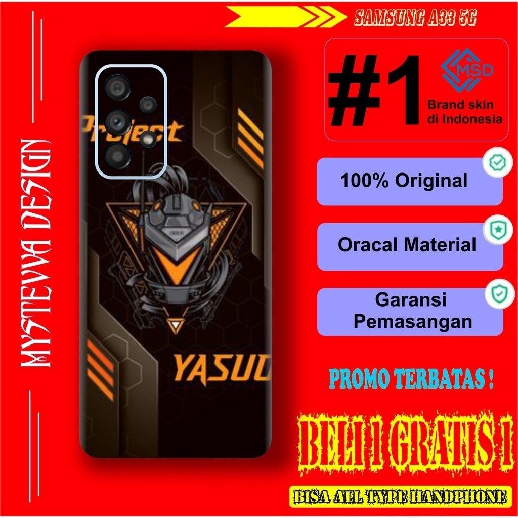 

*PromoTerjangkau* Samsung A33 5g Project Garskin Wrap Stiker Premium / X Casing Case COD
