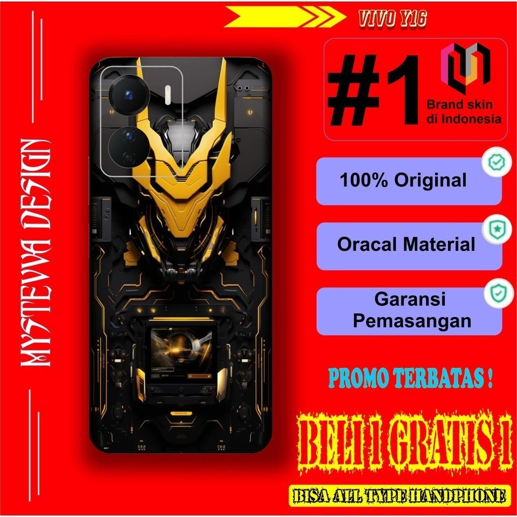 

*PromoTerjangkau* Vivo Y16 Garskin Wrap Stiker Premium / X Casing Case COD
