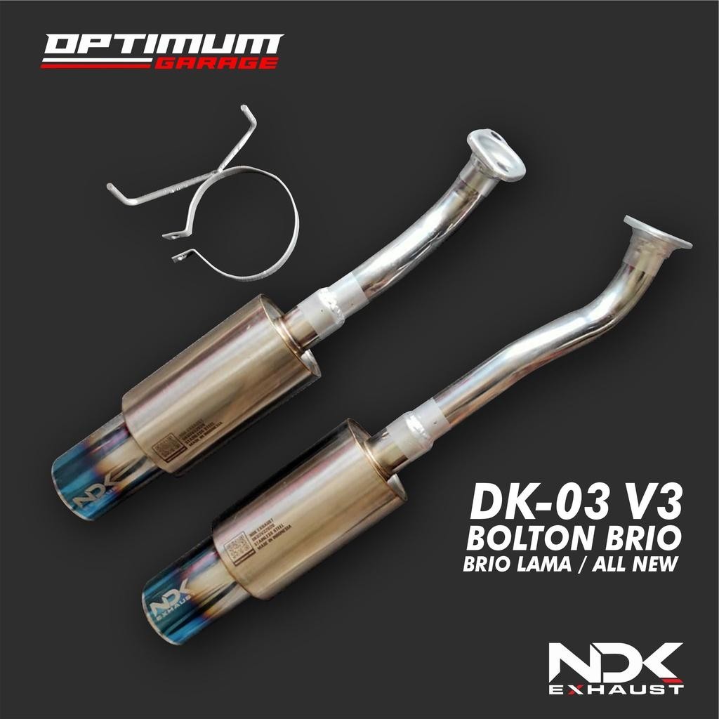 Knalpot Mobil Racing Mufler Dan Bolton Honda Brio Merk Ndk Exhaust Type Dk-03V3 Kenalpot Mobil