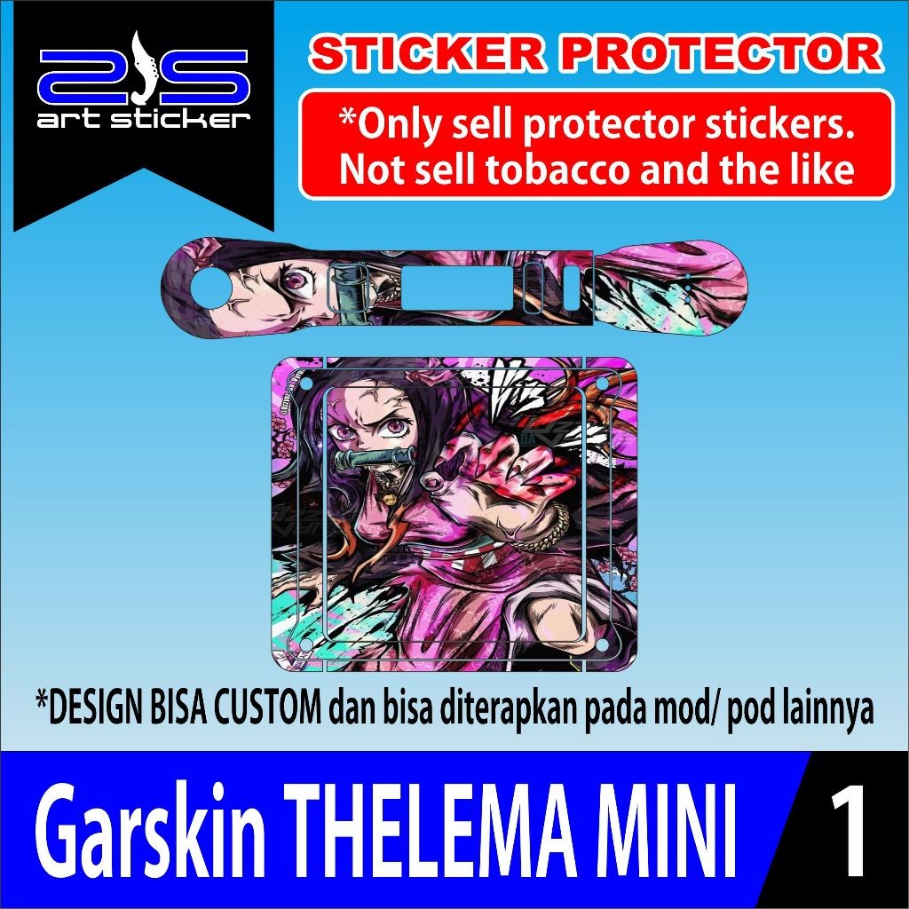 

*PromoTerjangkau* Stiker Telema Mini Nezuko Vinil Dan Hologram Garskin Wrap Premium / X Casing Case COD