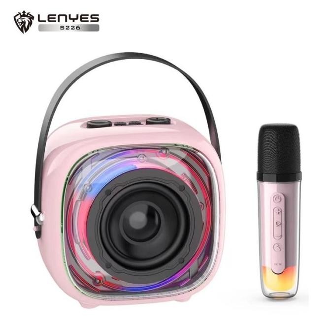 Grosir Lenyes S226 Speaker Bluetooth Portable Wireless Karaoke Rgb Original
