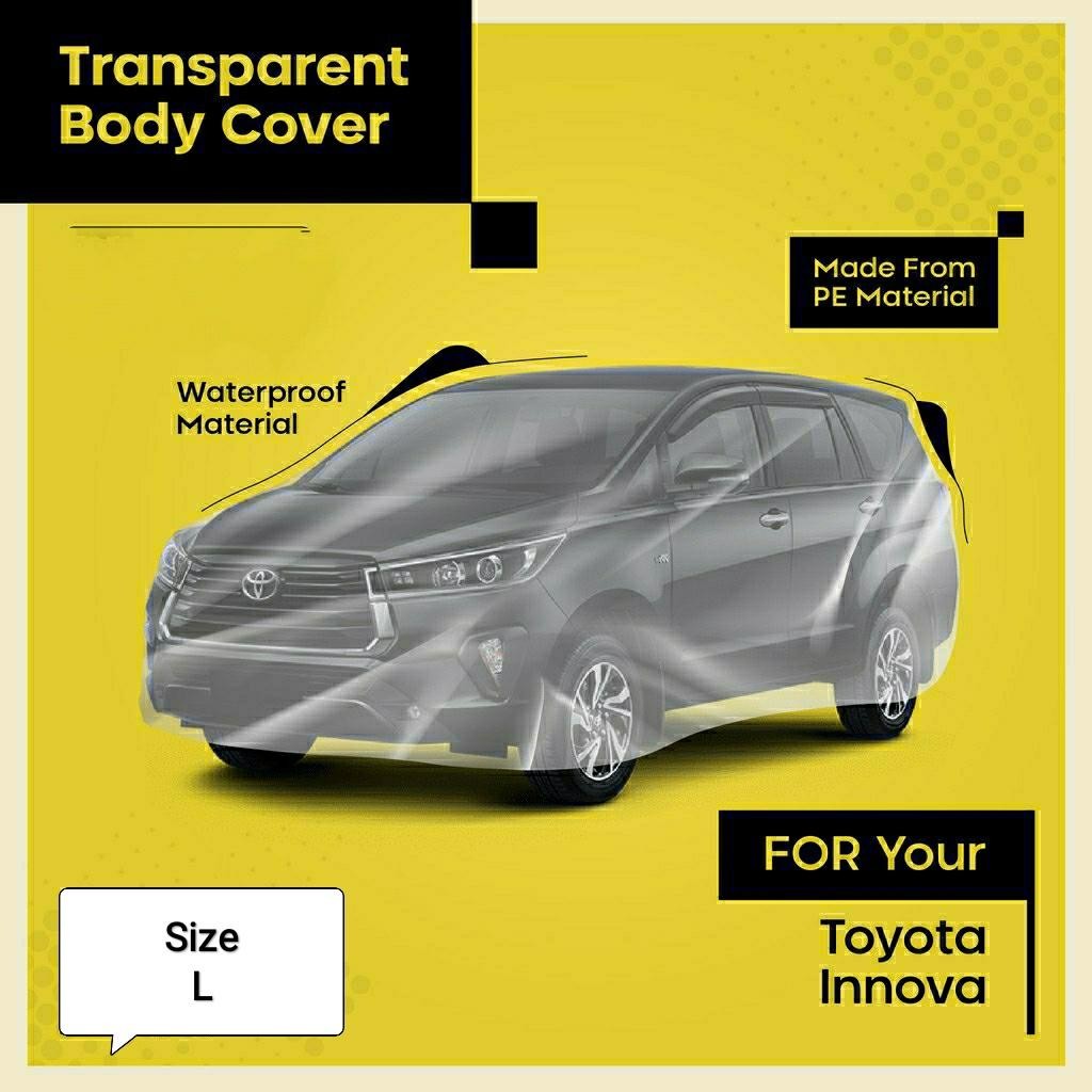 Sarung Cover Mobil Plastik Tranparan Innova
