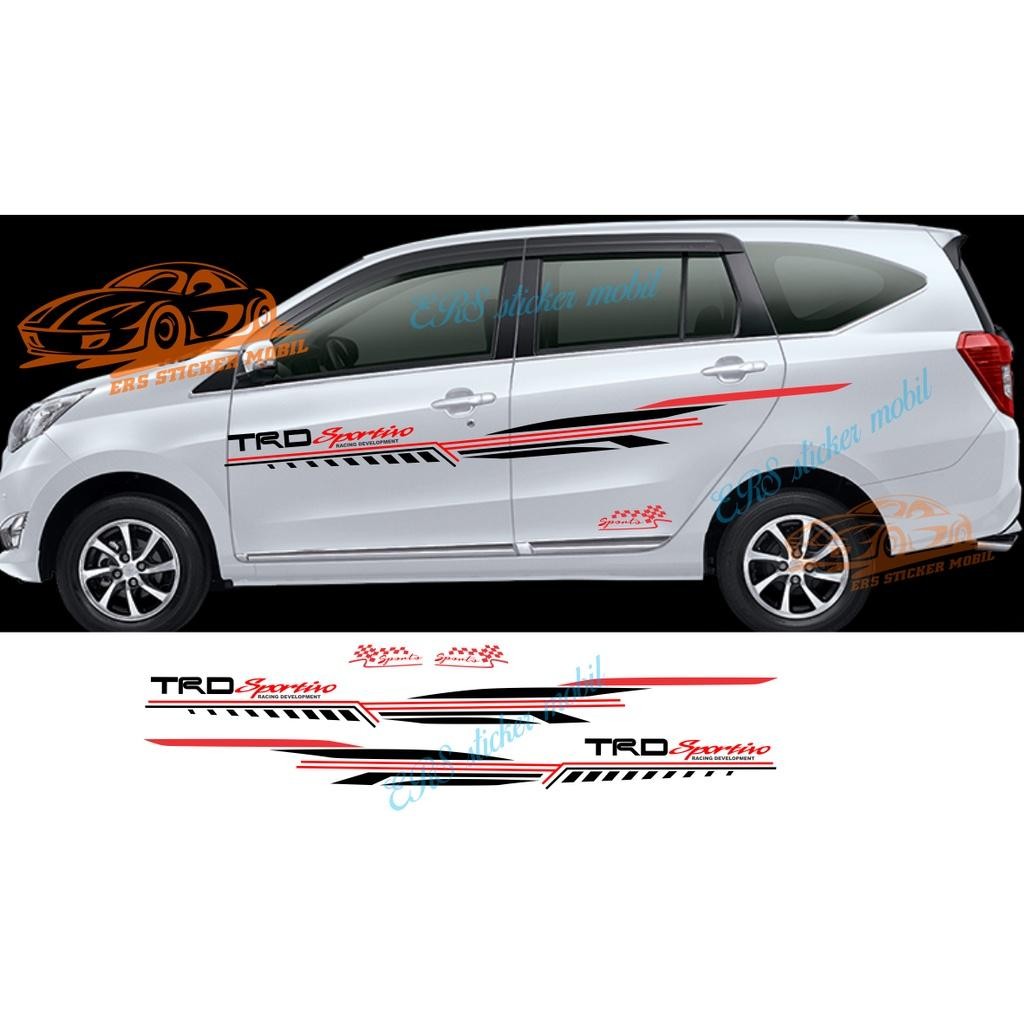 Sticker Stiker Body Samping Sigra, Xenia Ayla Grand Max Trd Sportivo Cutting Stiker Mobil