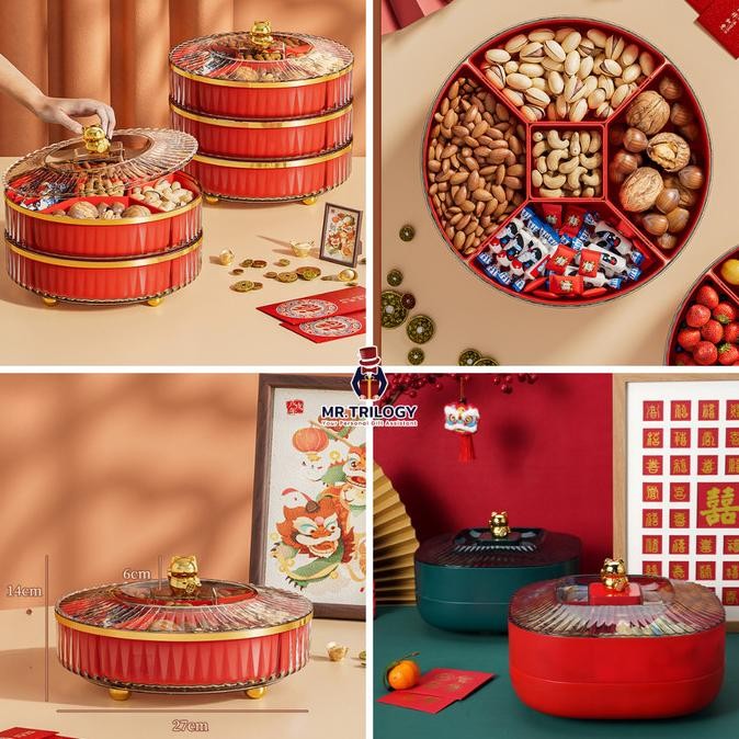 Toples Kue Kering Lebaran Mewah Souvenir Pernikahan Snack Jar Kaca Wadah Permen CANDY PLATTER Makana