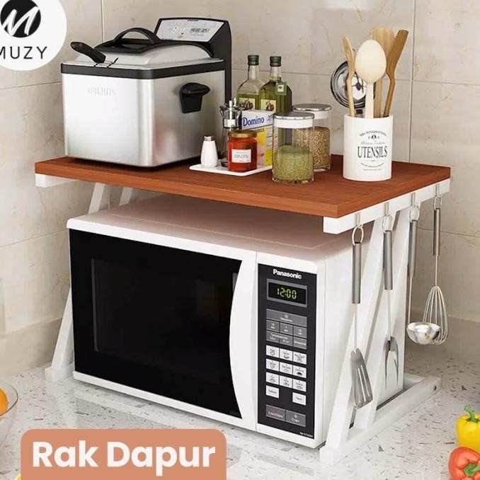 Muzy Rak Microwave Rak Tempat penyimpanan Rak Oven HRM402