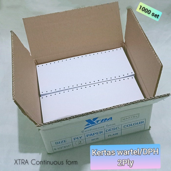 

Kertas WARTEL 2ply Continuous Form 1/4 letter