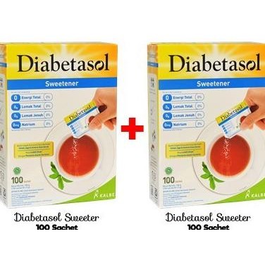 

Diabetasol gula Sweetener Sachet 200 Sachet (nol kalori) 1 pack