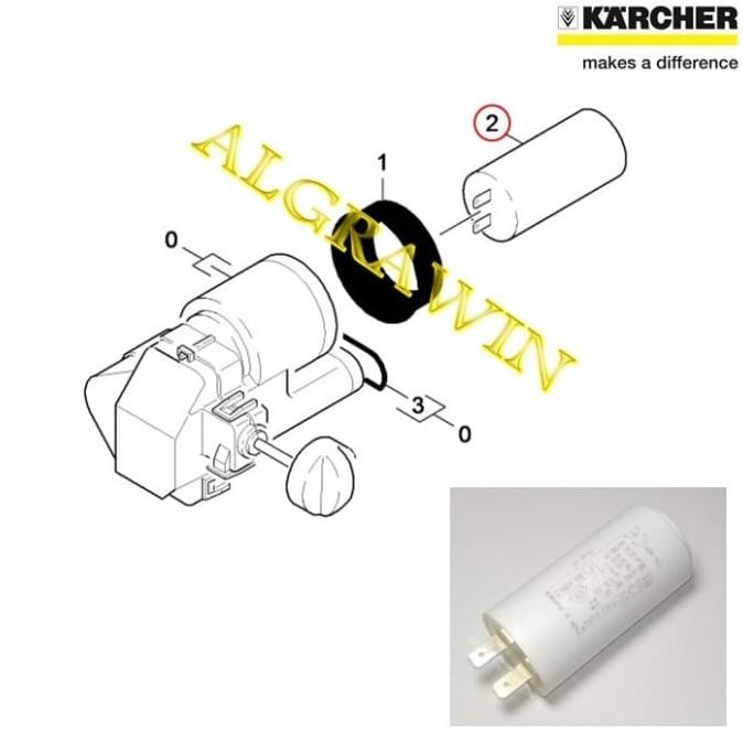 Karcher Capacitor 16mf For Karcher K2 K3 K4 K5 Spare Part Kapasitor