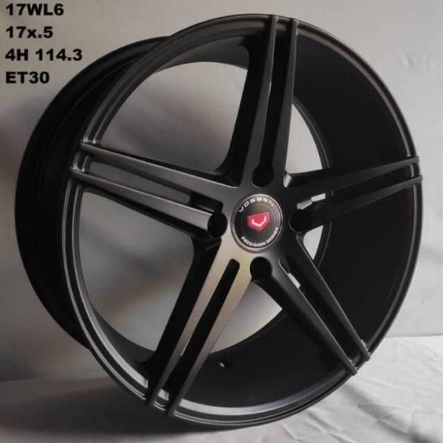 Velg Mobil Vossen Cv3 17X7.5 4H 114.3 Et+30 Matt Black Avanza Xenia Kijang