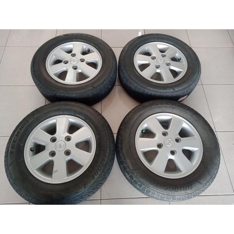 Velg Copotan Mobil Toyota Avanza Ring 14 Pcd 4X114 Lebar 5 Et 50 Ban Bridgestone 185 70 R14 Avanza X