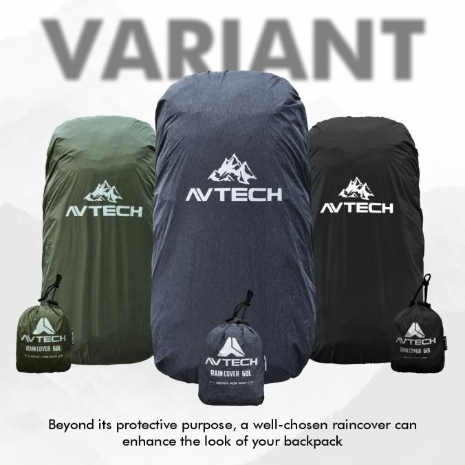 Avtech - Raincover Ready For Rain Carrier 60L - Cover Bag  Waterproof Original Best Seller