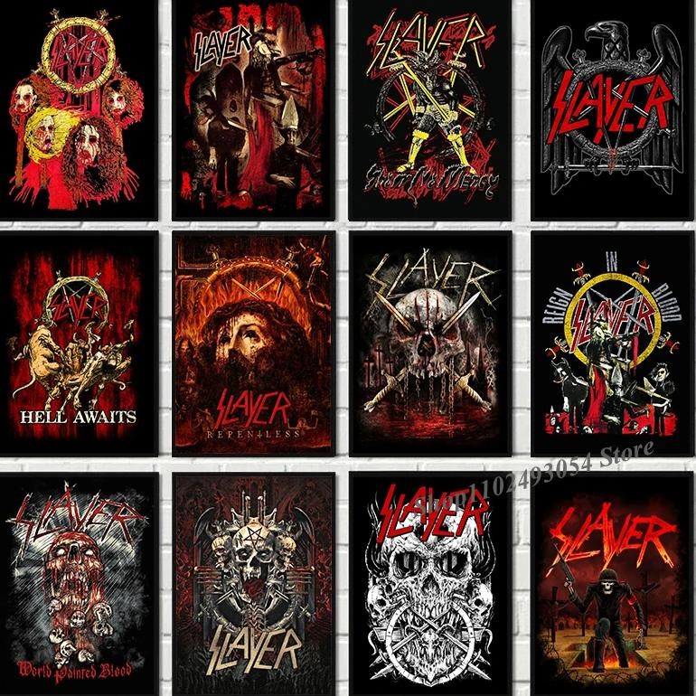 

Slayer Heavy Metal Rock Band Album Poster Wall Art Canvas Painting Nordic Living Room Home Club Decor Picture Cuadro No Frame