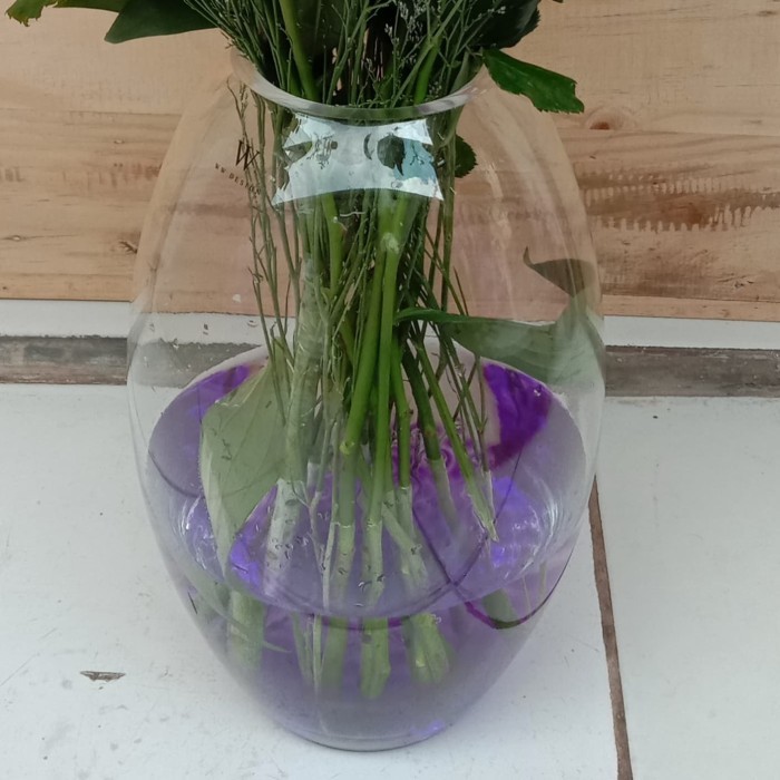 TERBARU vas bunga kaca (hanya vas) ukuran besar