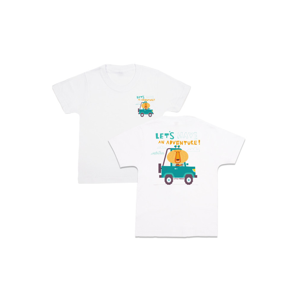 BRD LITTLE FRESCO - KAOS ANAK LETS AN ADVENTURE PUTIH SGA