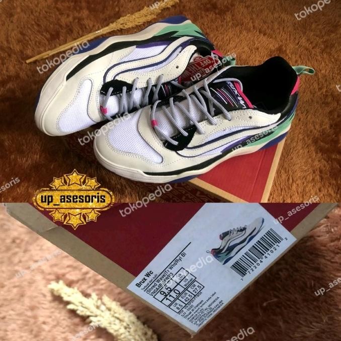 Sepatu Vans Brux WC Original White Unisex Cowo Cewe Skateboard shoes