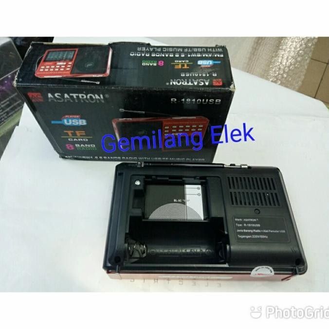 Murah Radio Asatron R-1810 Usb + Lampu Emergency