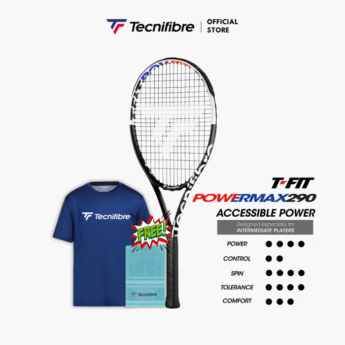 PROMO Tecnifibre Tennis Racket T-FIT 290 POWERMAX Raket Tenis