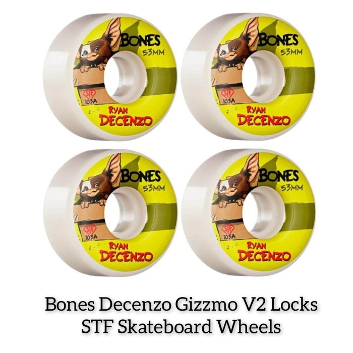 TERLARIS Wheels / Roda Skateboard Bones Decenzo Gizzmo V2 Locks STF