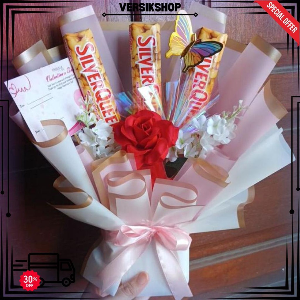 

Buket Coklat Kupu Mawar Valentine / Buket Valentine Premium D Promo Puncak