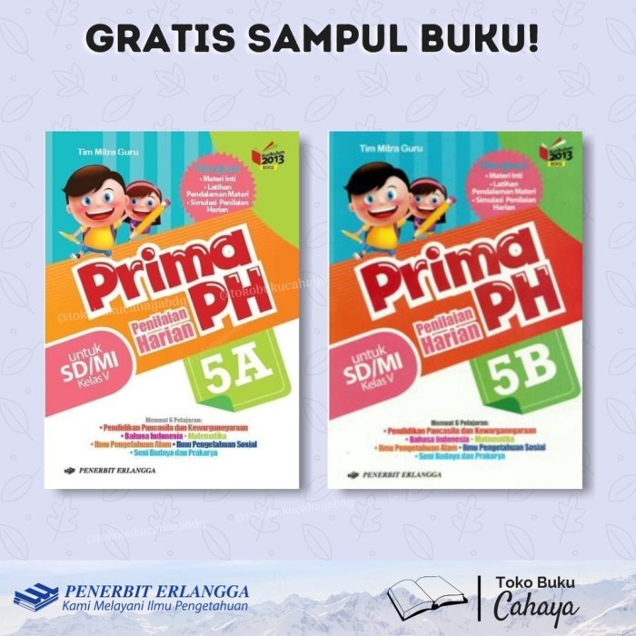 

SALE Buku PRIMA PH (PENILAIAN HARIAN) 5A, 5B K13N ERLANGGA