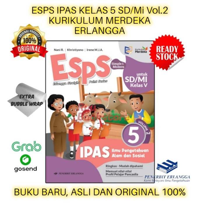 

GRATIS ONGKIR ESPS IPAS Vol.1 & Vol.2 Kelas 5 SD/MI Kur.Merdeka Erlangga