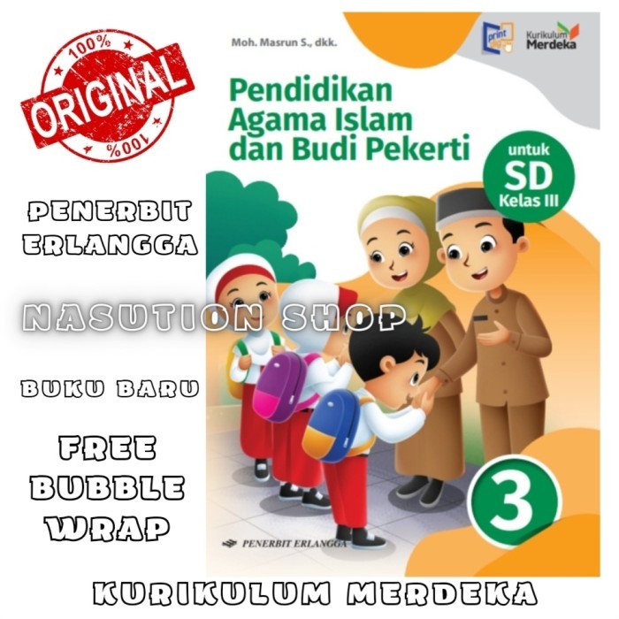 

Buku Pendidikan Agama Islam Kelas 3 SD Erlangga Kurikulum Merdeka ORI