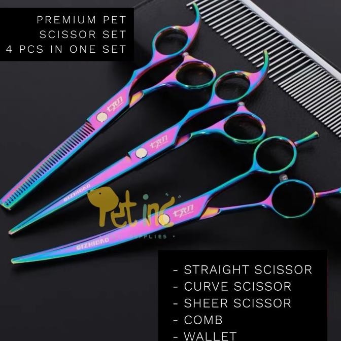 Premium pet grooming scissor set