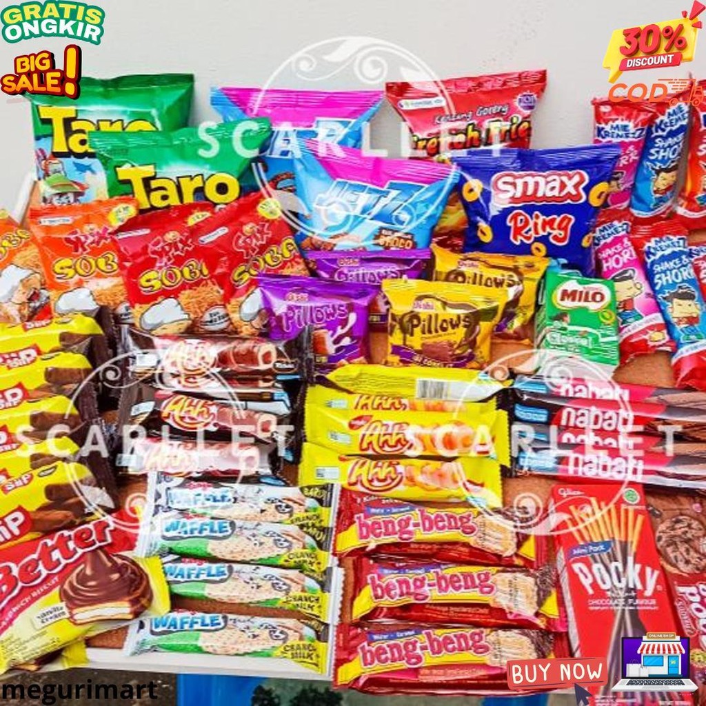

[Free Box] Paket Kado Hampers Snack Isi 50 Pcs Snack Natal Lebaran Kado Ulang Tahun Birthday Ultah Wisuda Anniversary Sidang Sempro Chiki Makanan Coklat Kado Anak Imlek Lebaran Buket Snack Bouquet Snack Box Idul Fitri Chiki Wafer Idul Adha Kado Valentine